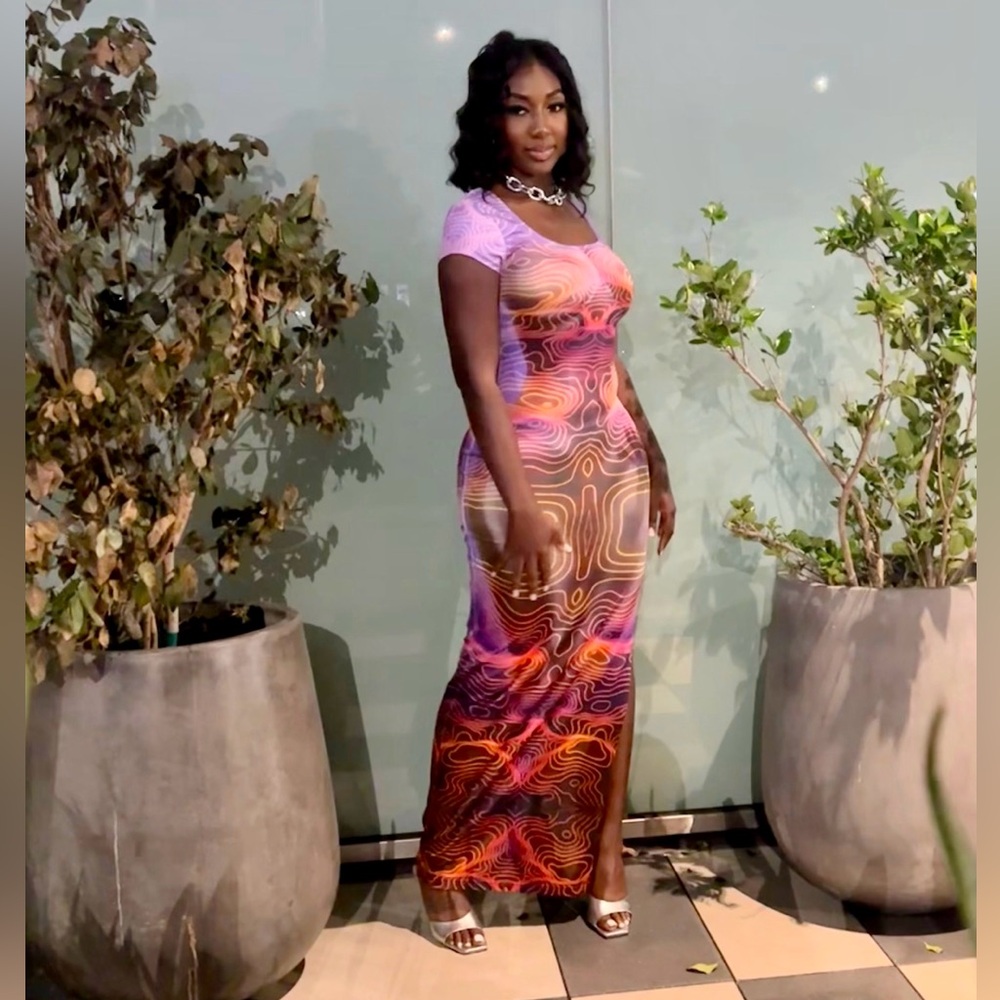 Cleo Abstract Maxi Dress
